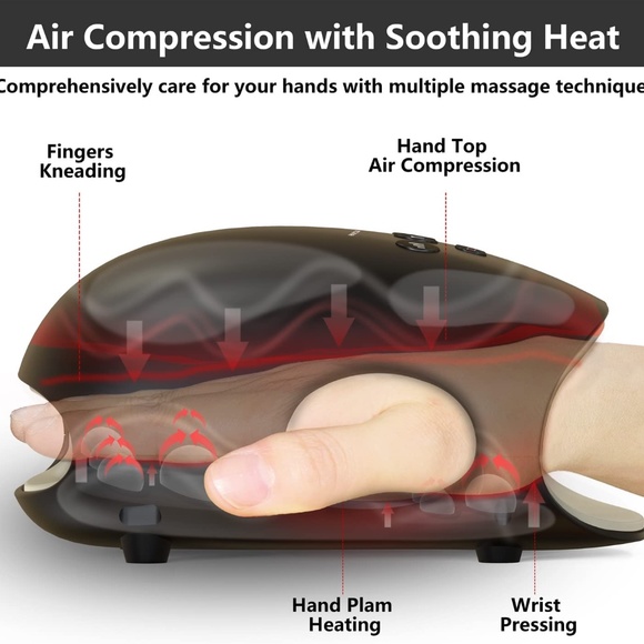 CINCOM Hand Massager - Cordless Hand Massager Heat and Compression for Arthritis - Picture 2 of 8